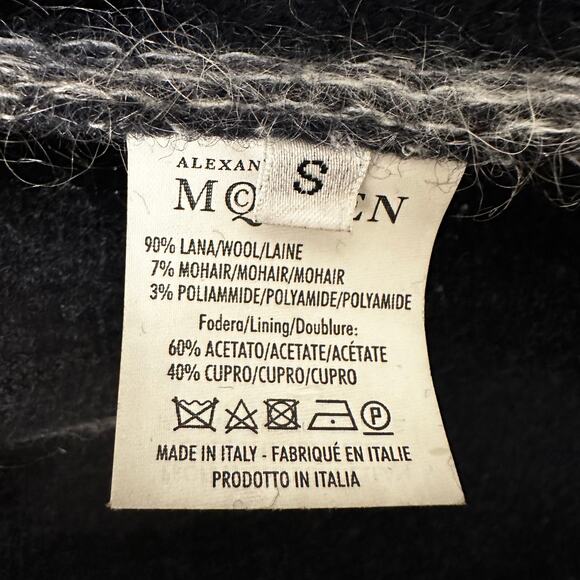 Alexander McQueen FW11 Runway Wool-Mohair Blazer Navy S - Picture 12 of 12